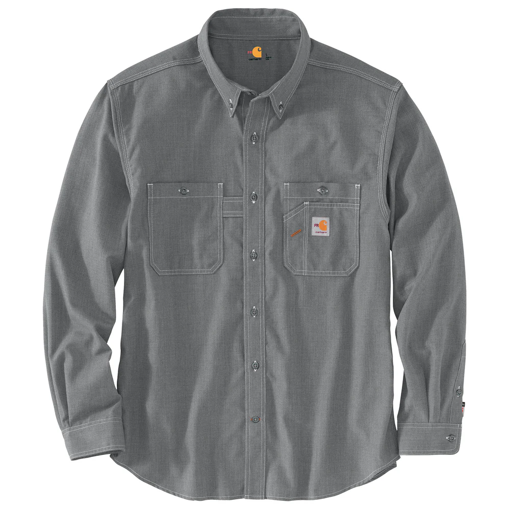 FR FORCE ORIGINAL FIT LONG SLEEVE SHIRT - GRY-Gray | Carhartt 104138