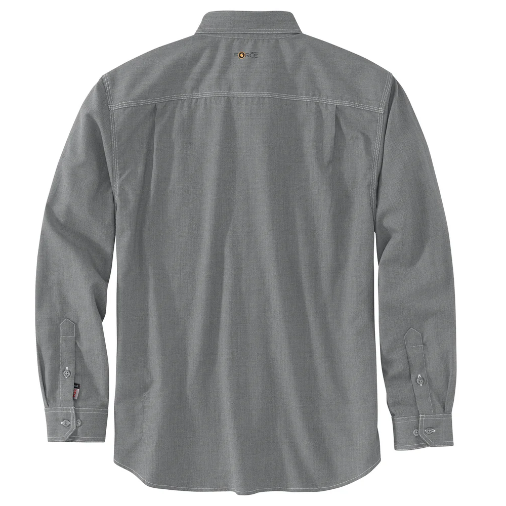 FR FORCE ORIGINAL FIT LONG SLEEVE SHIRT - GRY-Gray | Carhartt 104138 - Image 2