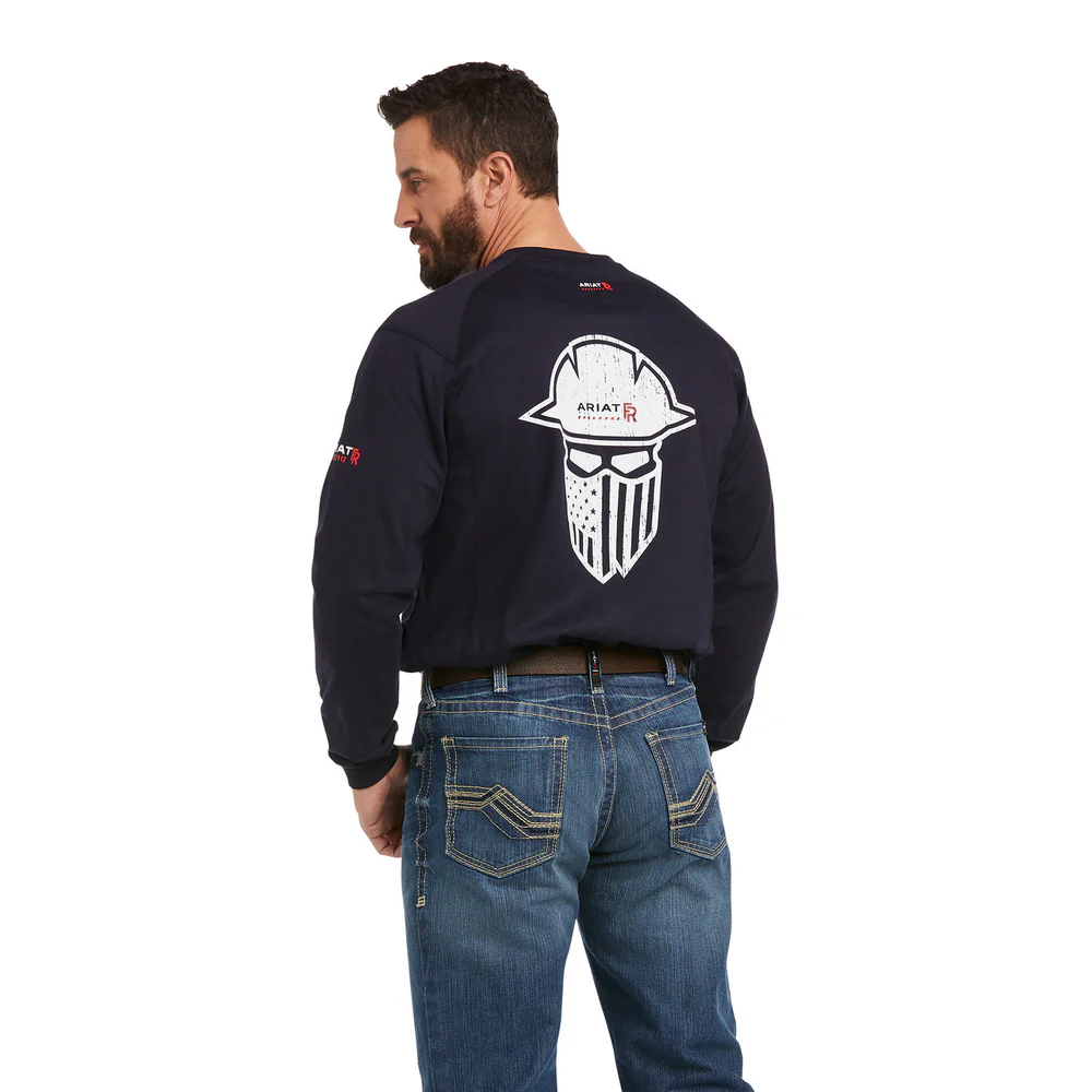 FR FULL COVER GRAPHIC LONG-SLEEVE SHIRT - 410-Navy | Ariat 10037711