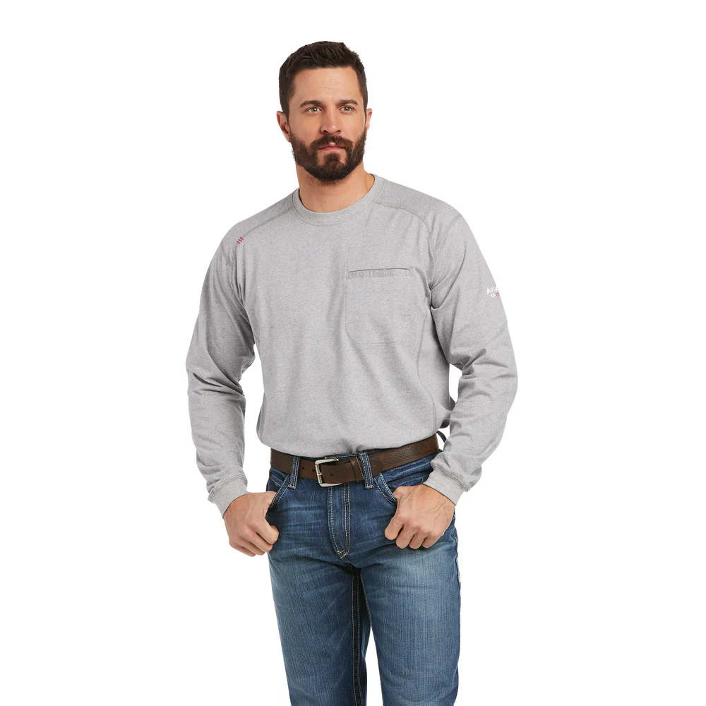 FR FULL COVER GRAPHIC LONG-SLEEVE T-SHIRT - 011-Heather Grey | Ariat 10037712 - Image 2