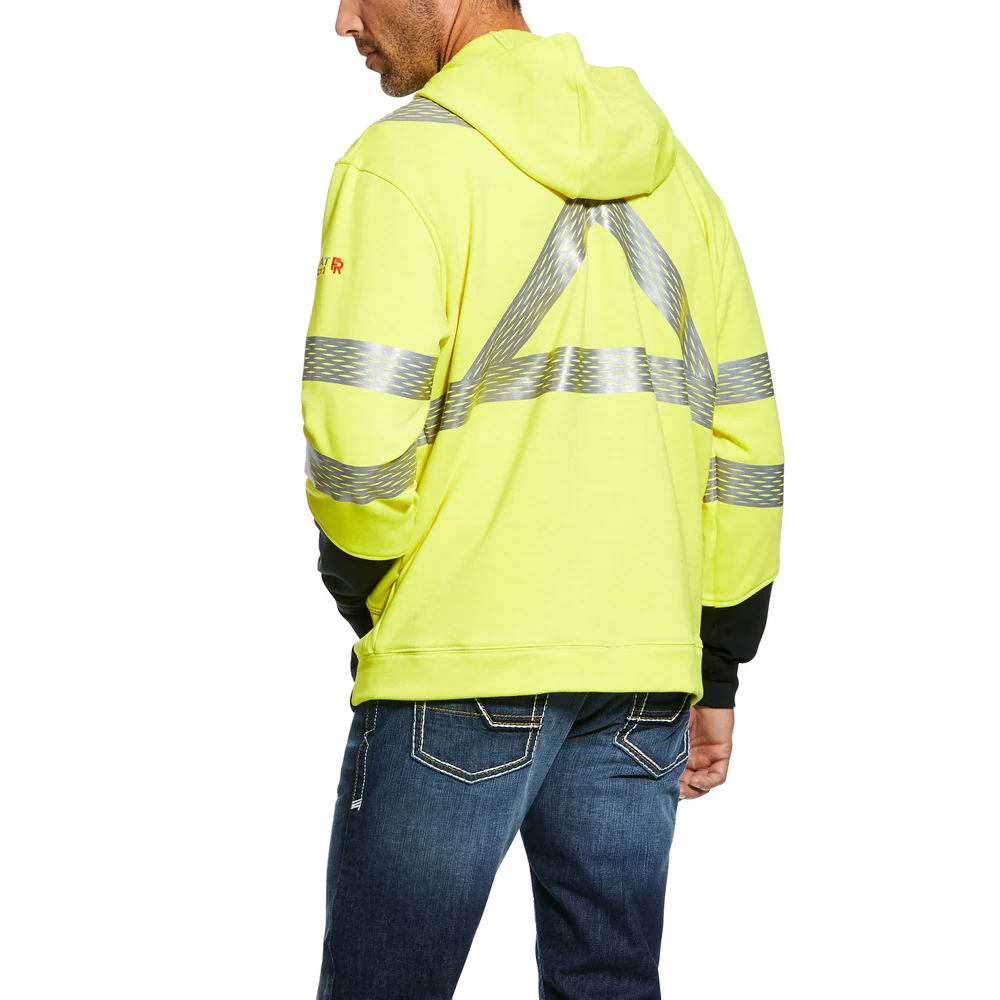 FR HI-VIS FULL ZIP HOODIE - 700-Yellow | Ariat 10027912 - Image 2