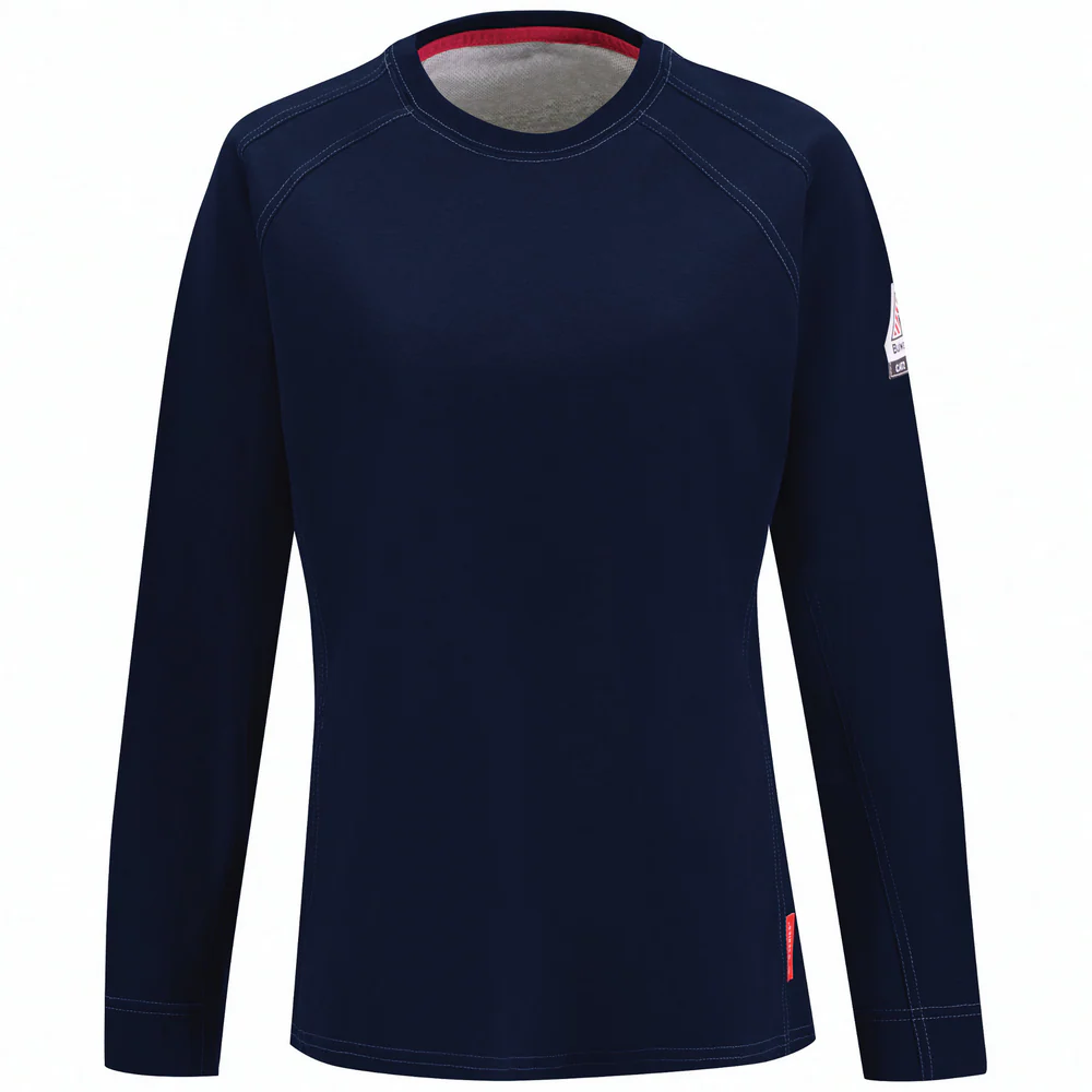FR IQ SERIES COMFORT KNIT LONG SLEEVE T-SHIRT - DB-Dark Blue | Bulwark QT31