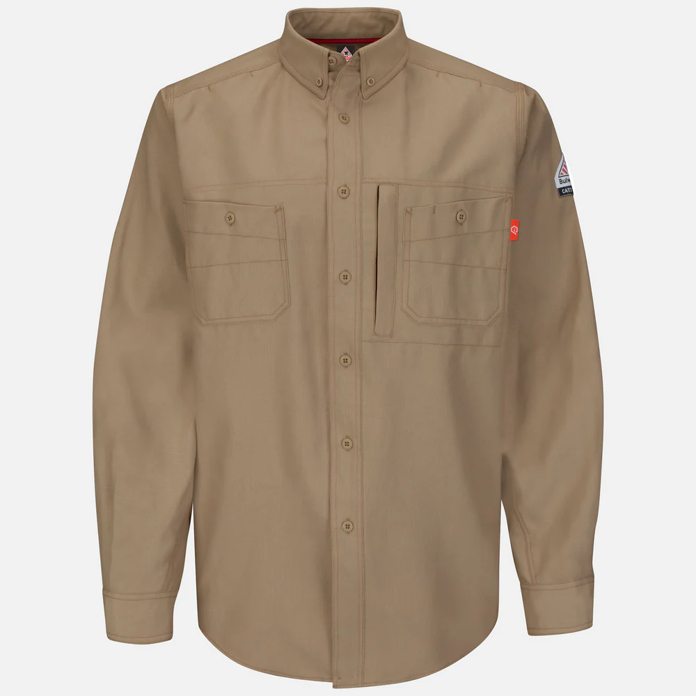 FR IQ SERIES ENDURANCE COLLECTION UNIFORM SHIRT - KH-Khaki | Bulwark QS42