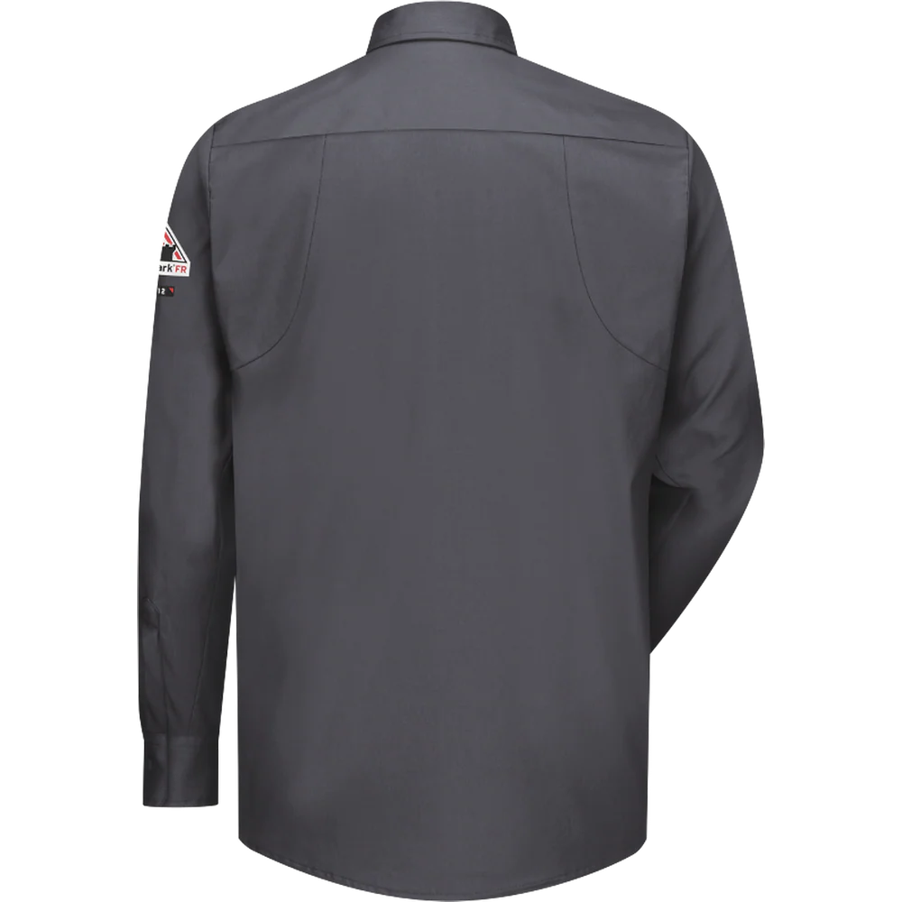 FR IQ SERIES LONG SLEEVE PATCH POCKET SHIRT - CH-Charcoal | Bulwark QS32 - Image 2
