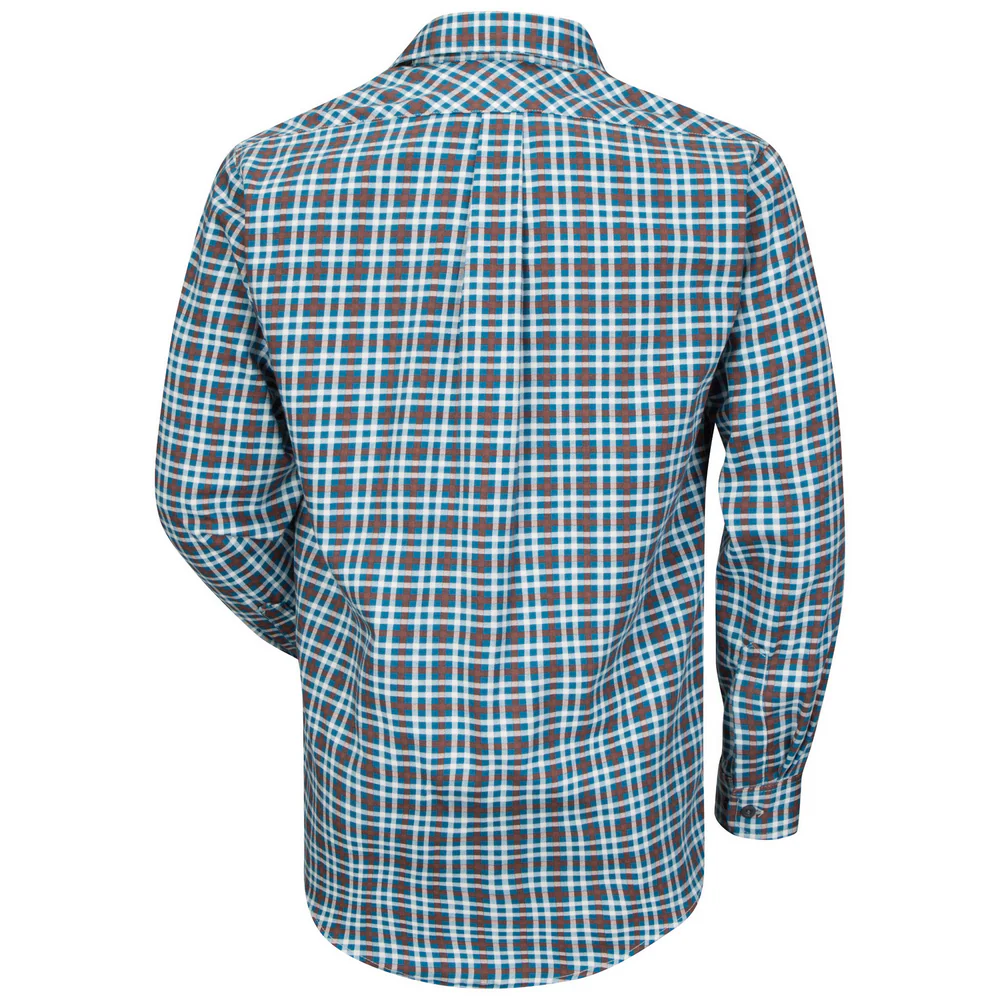 FR LIGHTWEIGHT PLAID UNIFORM SHIRT - TL-Teal Brown Plaid | Bulwark SLD6 - Image 2