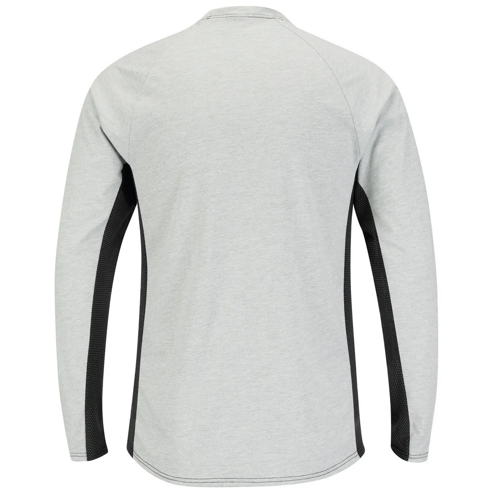 FR LONG SLEEVE BASELAYER WITH MESH GUSSET AND POCKET - GY-Grey | Bulwark MPS8 - Image 2