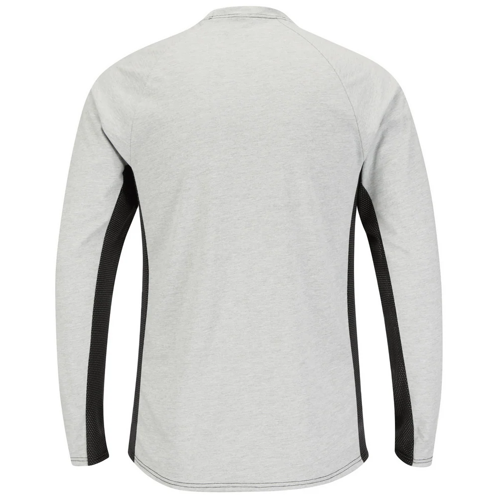 FR LONG SLEEVE BASELAYER WITH MESH GUSSET - GY-Grey | Bulwark MPU8 - Image 2
