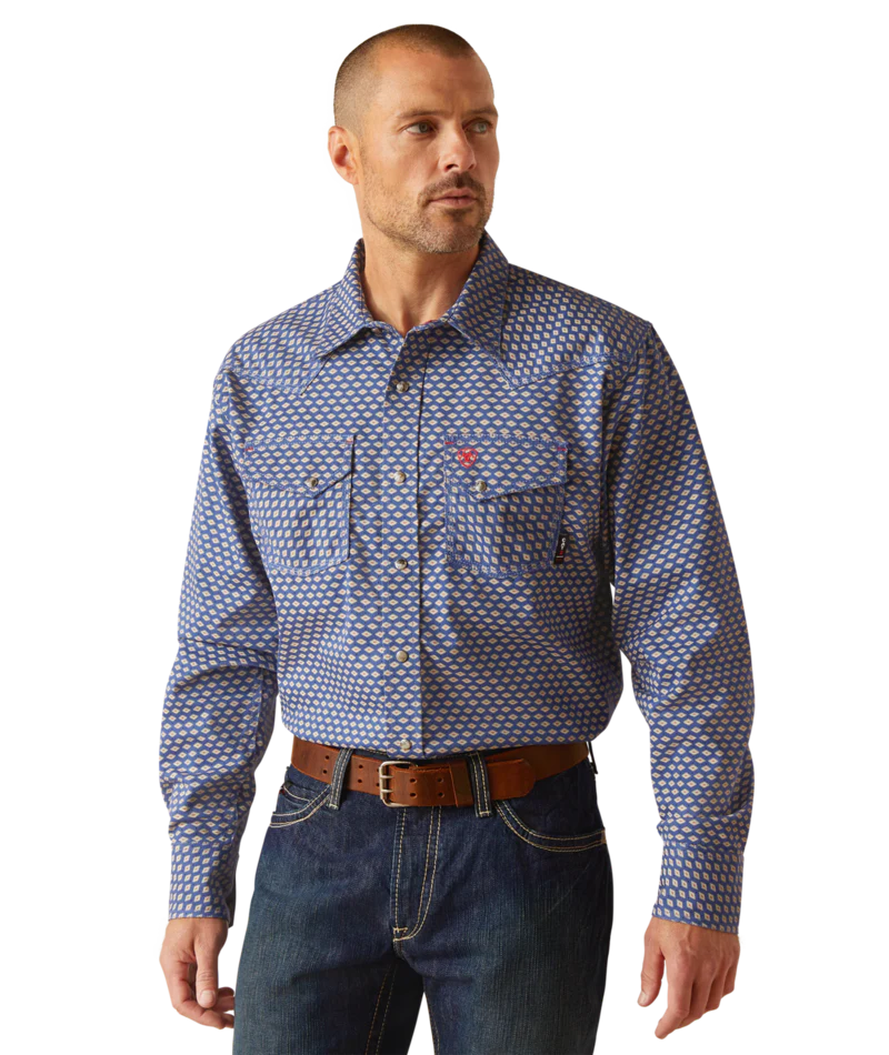 FR Marauder Retro Fit Snap Work Shirt - 410-Infinity | Ariat 10048473