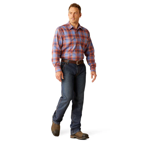 Fr Melrose Snap Work Shirt - 420-Wedgewood | Ariat 10054461 - Image 4