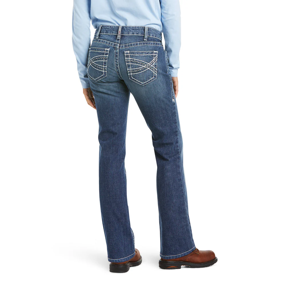 FR MID RISE ENTWINED BOOT CUT JEAN - 400-Blue | Ariat 10019544 - Image 2