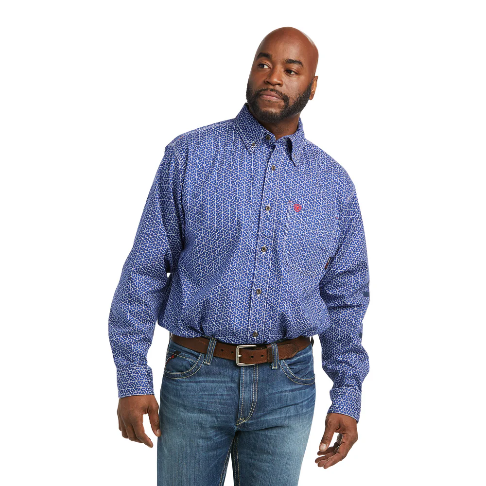 FR MURPHY LOGO DURASTRETCH LONG-SLEEVE WORK SHIRT - 400-Blue | Ariat 10037226