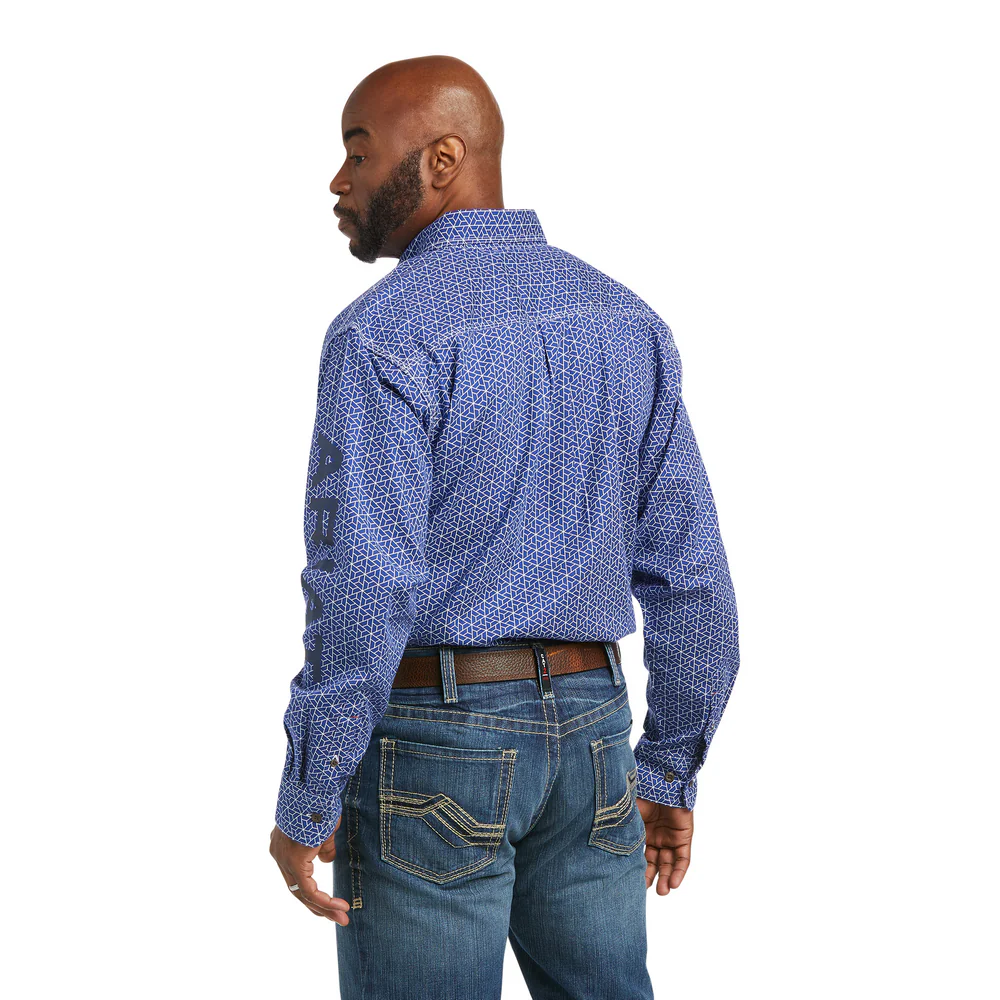 FR MURPHY LOGO DURASTRETCH LONG-SLEEVE WORK SHIRT - 400-Blue | Ariat 10037226 - Image 2