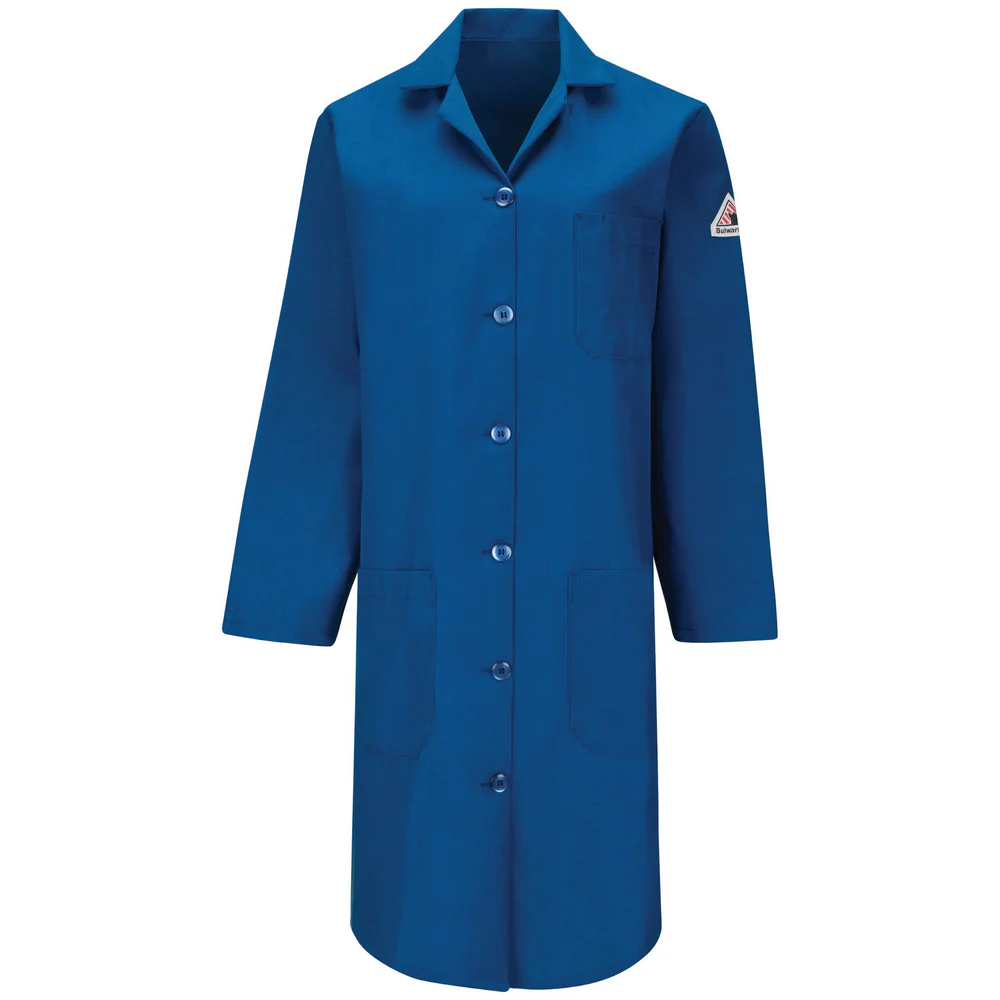 FR NOMEX BUTTON-FRONT LAB COAT - RB-Royal Blue | Bulwark KNL3