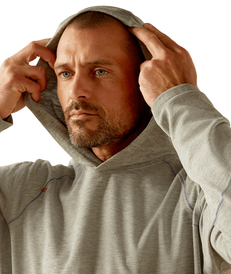 FR Primo Hooded T-Shirt - 250-Heather Grey | Ariat 10052109 - Image 2