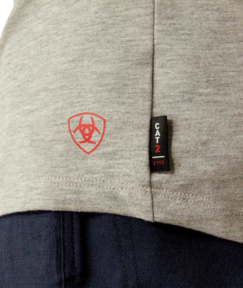 FR Primo Hooded T-Shirt - 250-Heather Grey | Ariat 10052109 - Image 3