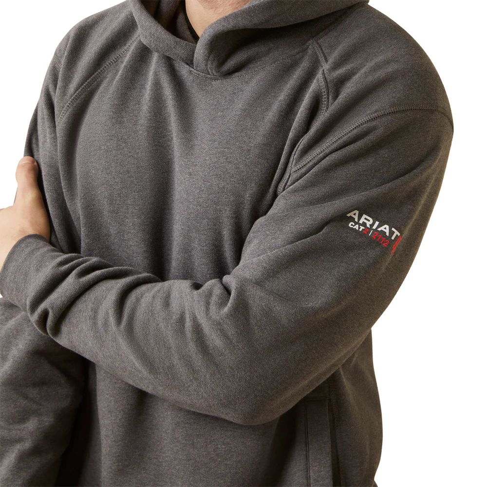 Fr Rev Pullover Hoodie - 010-Charcoal Heather | Ariat 10046643 - Image 2