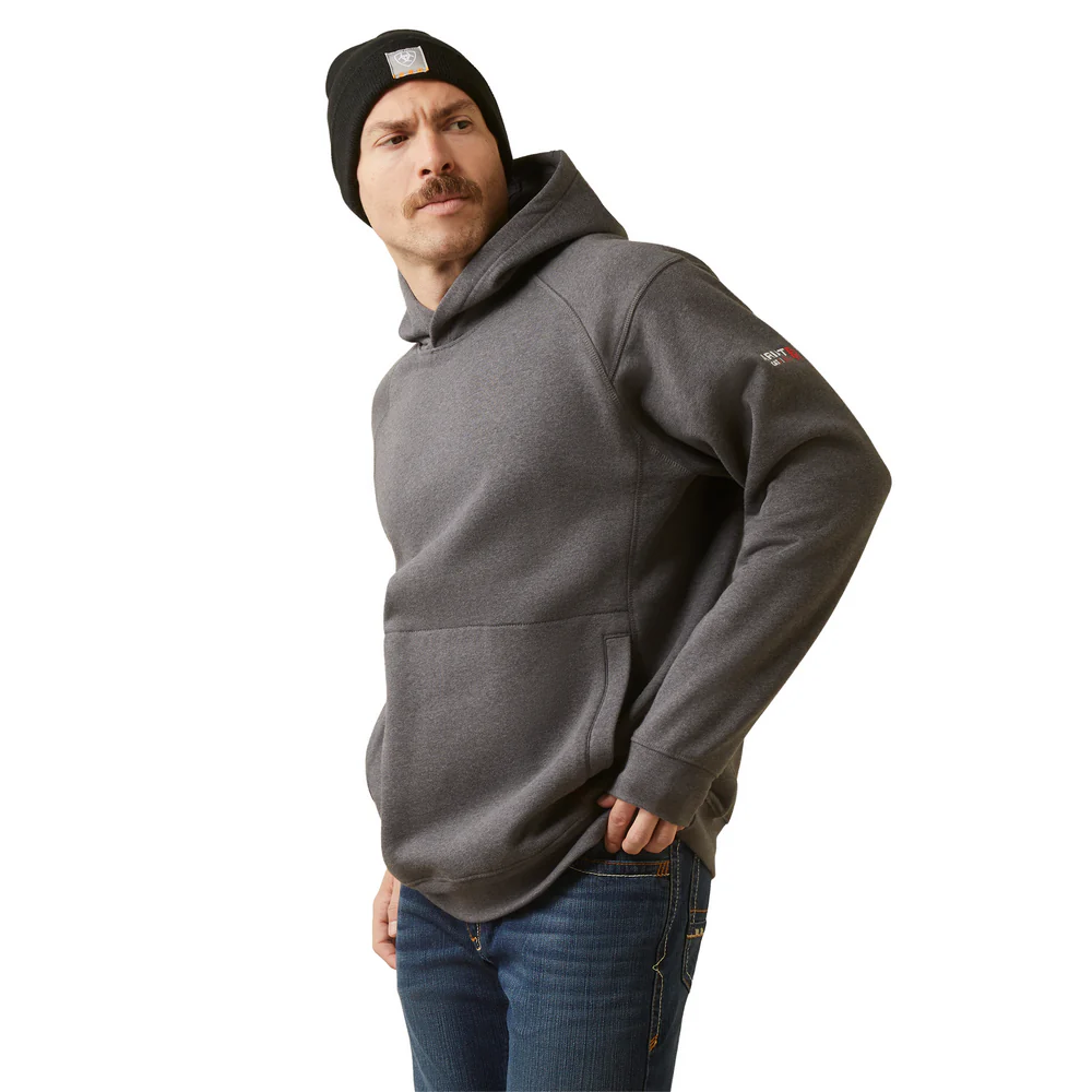 Fr Rev Pullover Hoodie - 010-Charcoal Heather | Ariat 10046643 - Image 4