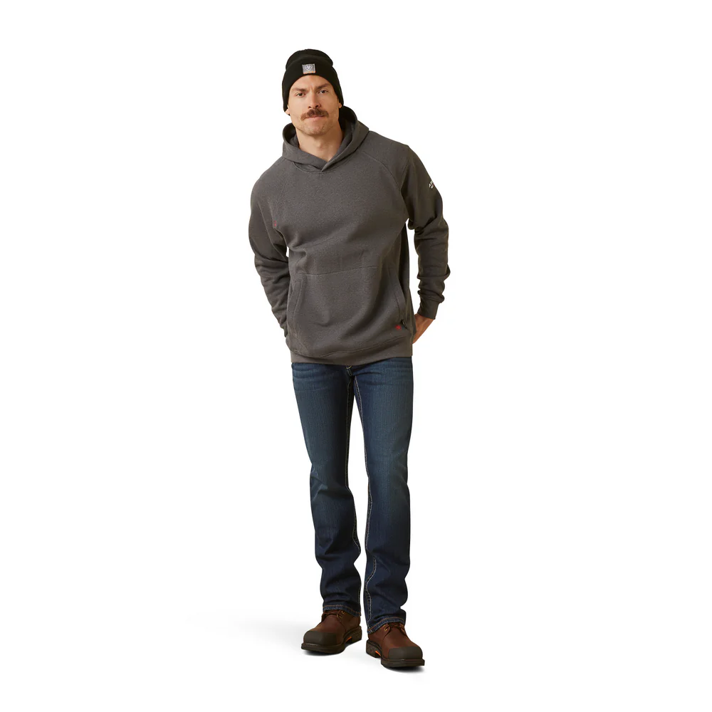 Fr Rev Pullover Hoodie - 010-Charcoal Heather | Ariat 10046643 - Image 5