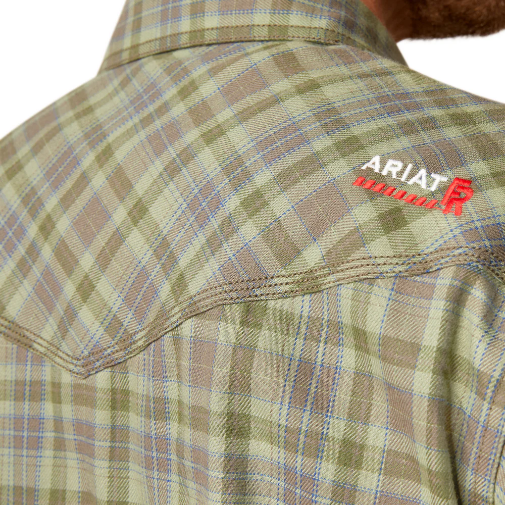 Fr Sawtooth Retro Fit Snap Work Shirt - 300-Deep Lichen | Ariat 10052934 - Image 3