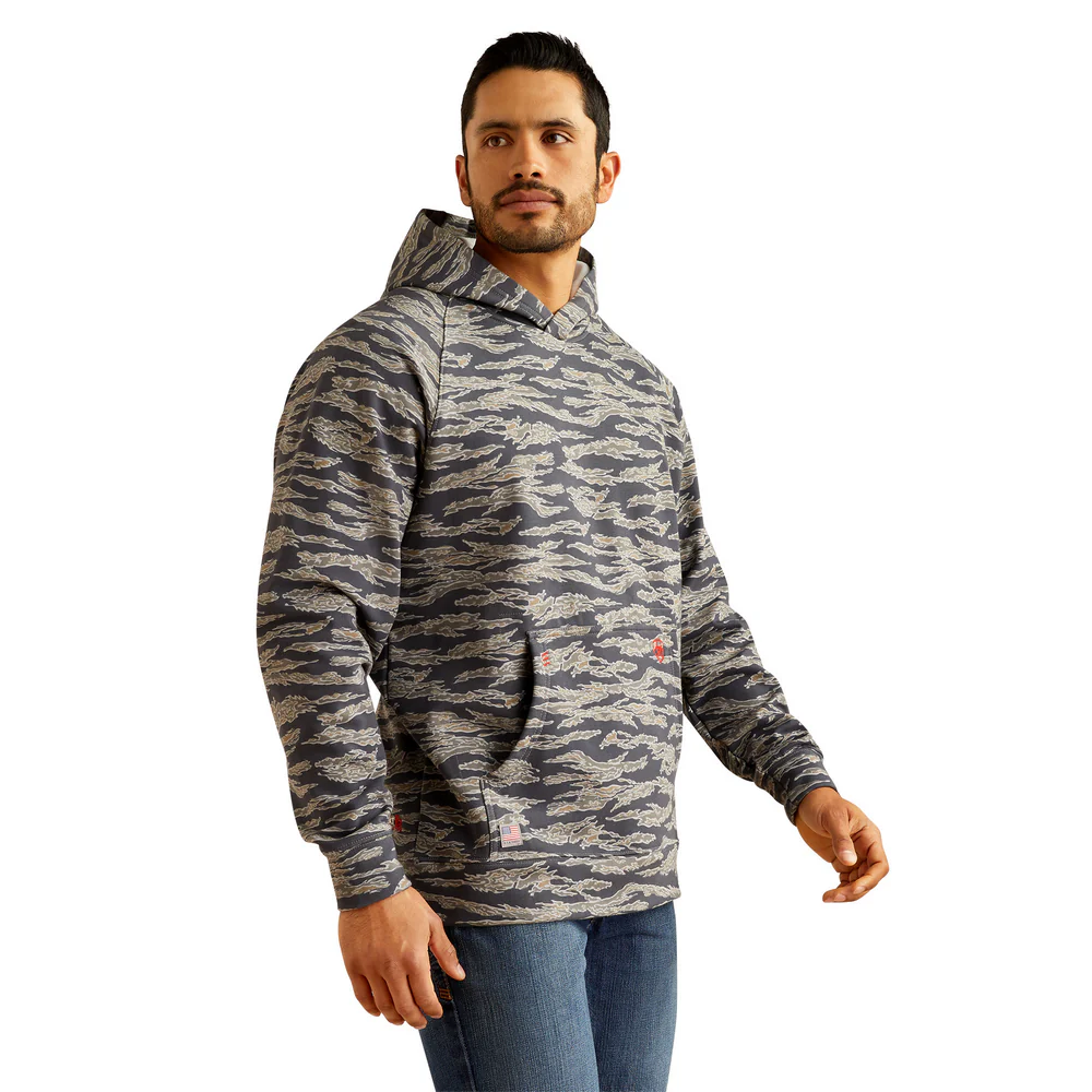 Fr Smoke Hoodie - 010-Charcoal Grey Camo | Ariat 10052097 - Image 3