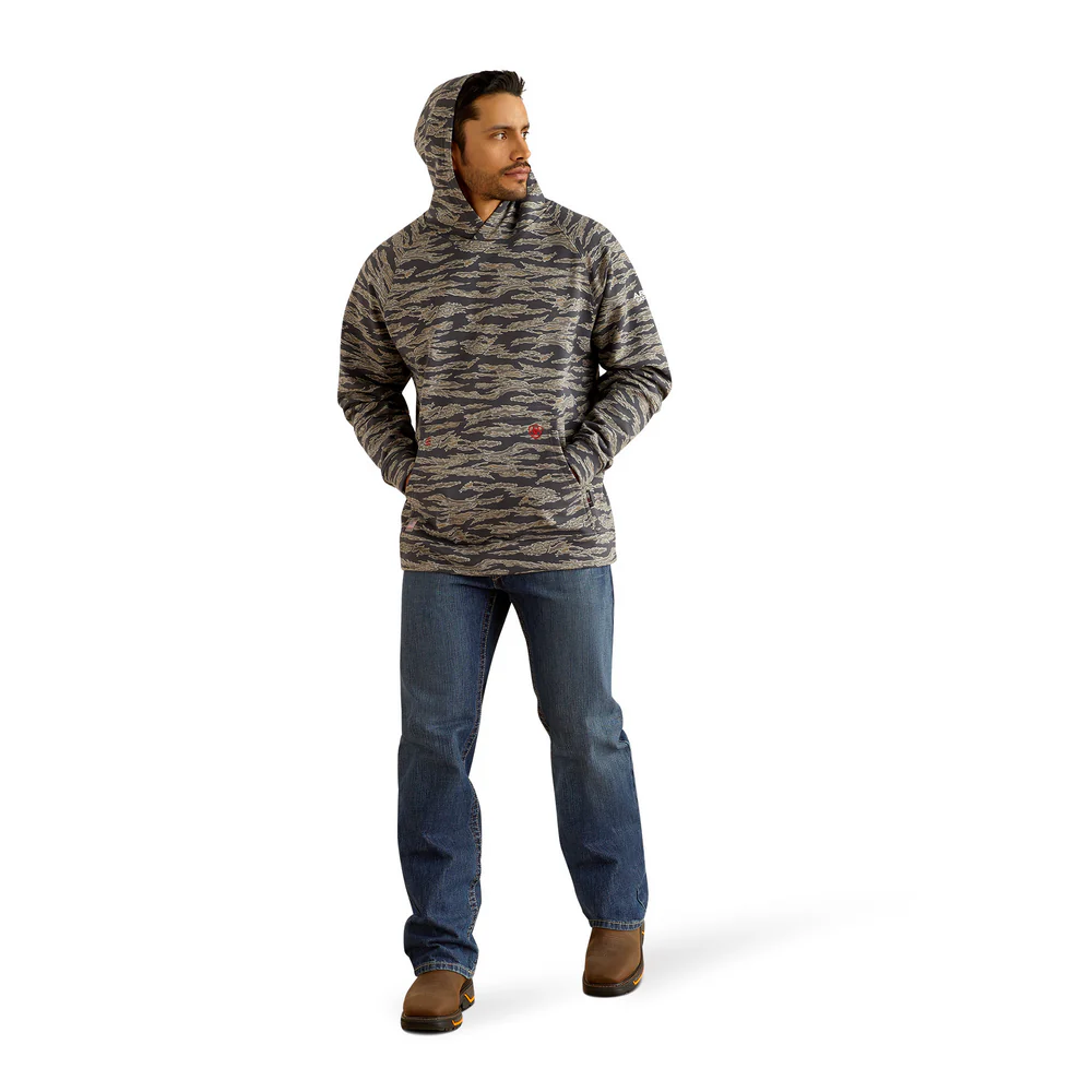Fr Smoke Hoodie - 010-Charcoal Grey Camo | Ariat 10052097 - Image 4