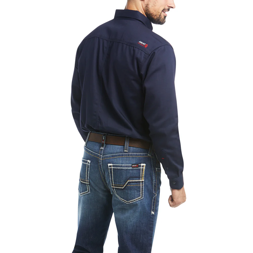 FR SOLID LONG-SLEEVE WORK SHIRT - 410-Navy | Ariat 10018816 - Image 2