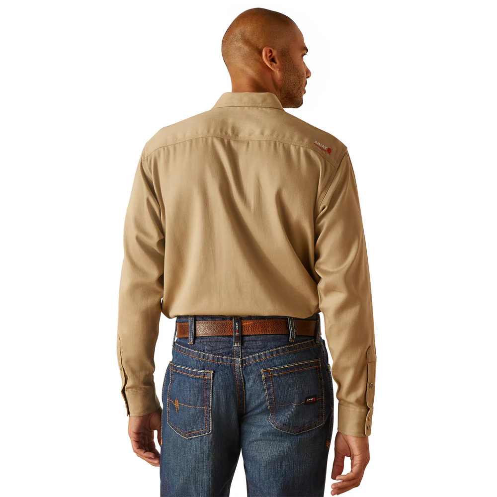 Fr Solid Snap Work Shirt - 250-Khaki | Ariat 10048445