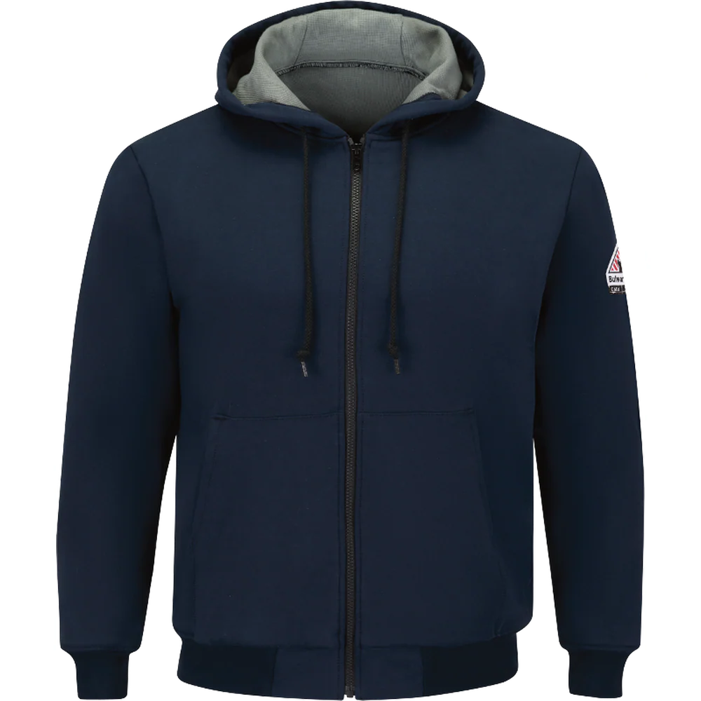 FR THERMAL-LINED ZIP-FRONT HOODED SWEATSHIRT - NV-Navy | Bulwark SEZ4