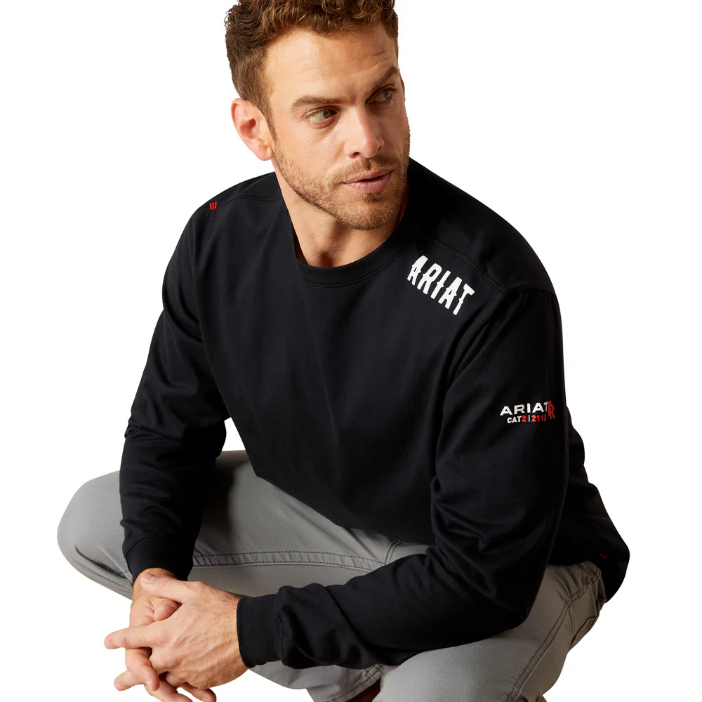 Fr Work Hard Live Free T-Shirt - 001-Black | Ariat 10052093 - Image 2