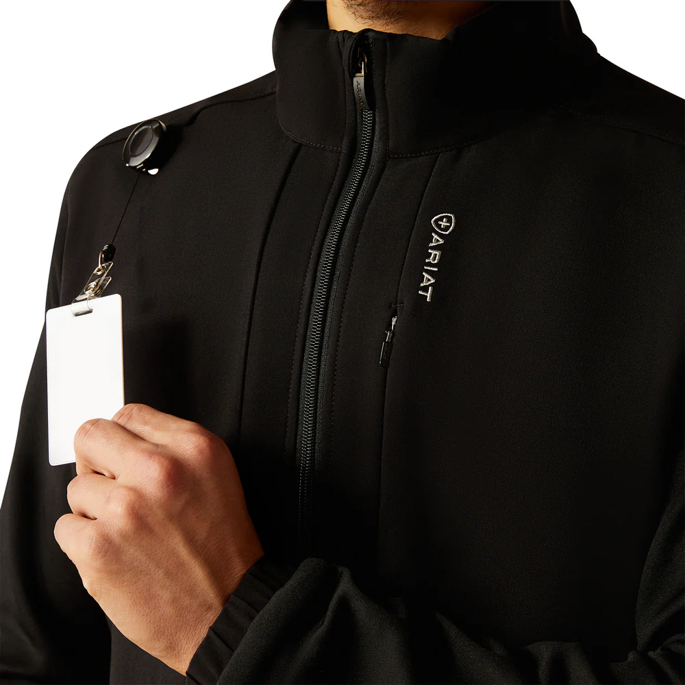 Galen Fleece Scrub Jacket - 001-Black | Ariat 10041876 - Image 2
