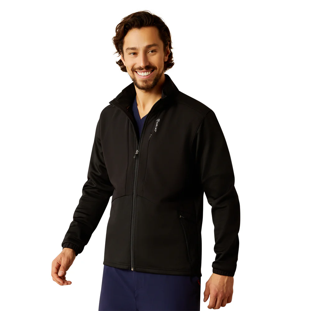 Galen Fleece Scrub Jacket - 001-Black | Ariat 10041876 - Image 4