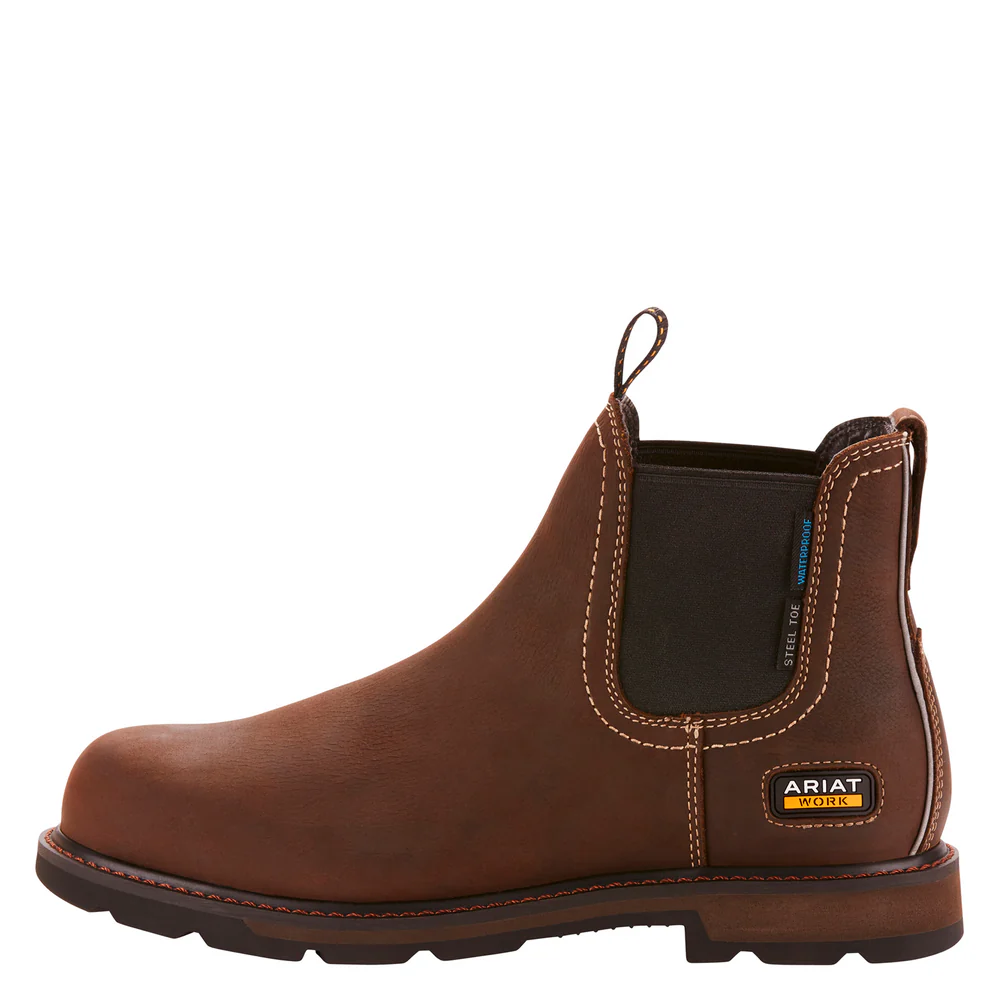GROUNDBREAKER CHELSEA H2O STEEL TOE BOOT - 200-Brown | Ariat 10024983 - Image 2