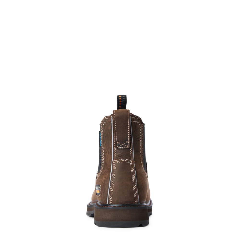 GROUNDBREAKER CHELSEA H2O WIDE SQUARE STEEL TOE BOOT - 200-Brown | Ariat 10034148 - Image 2