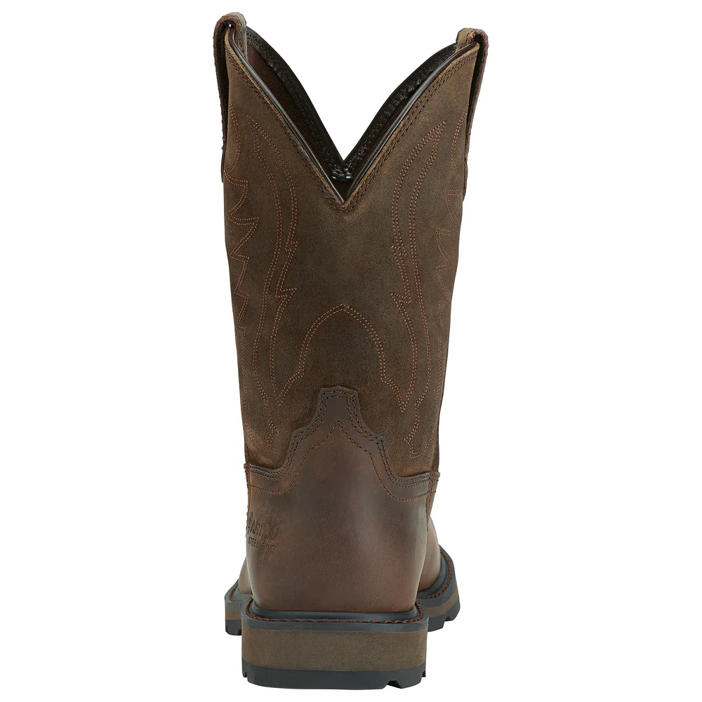 GROUNDBREAKER PULL-ON STEEL TOE LEATHER BOOT - 200-Brown | Ariat 10014241 - Image 3