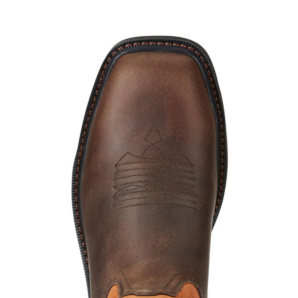 GROUNDBREAKER WIDE SQUARE STEEL TOE BOOT - 200-Brown | Ariat 10015191 - Image 4