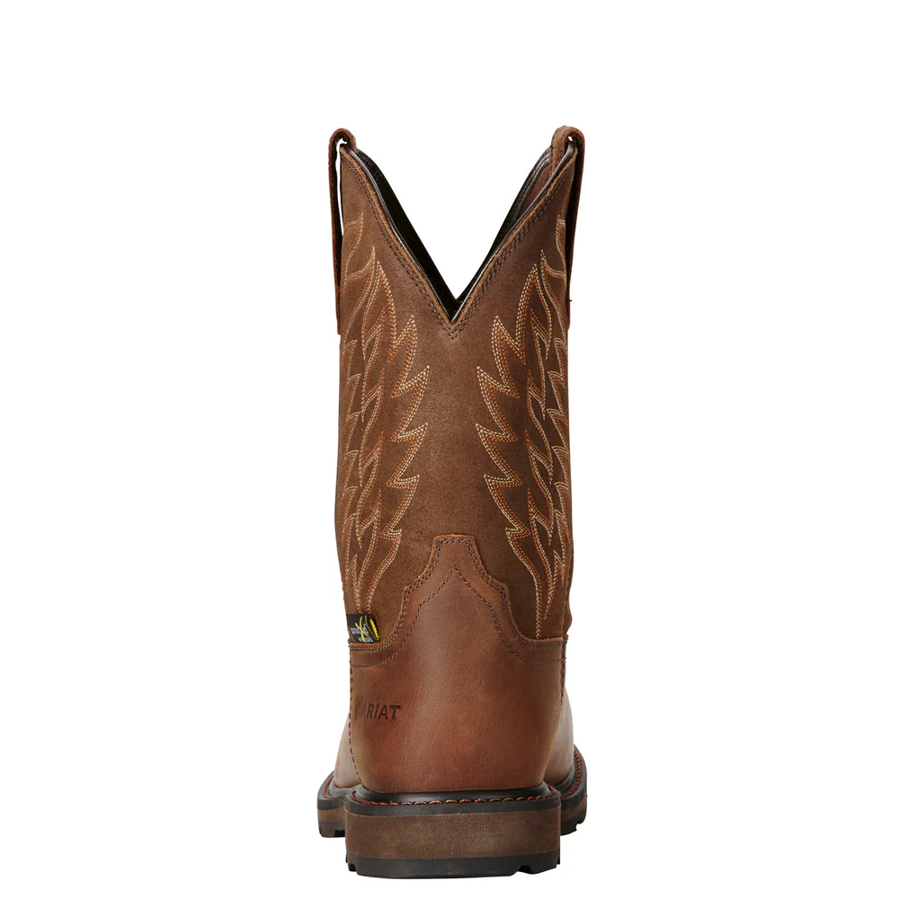 GROUNDBREAKER WIDE SQUARE STEEL TOE MET-GUARD BOOT - 200-Brown | Ariat 10020063 - Image 3