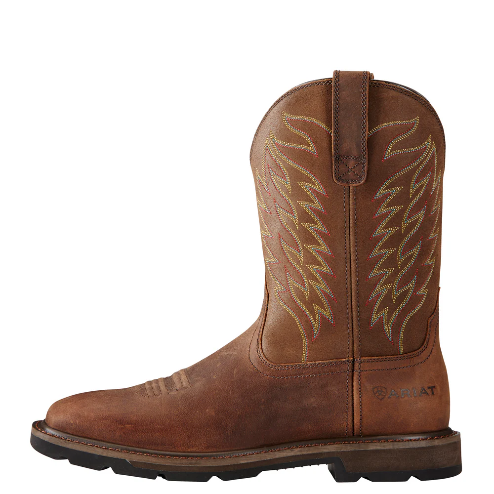 GROUNDBREAKER WIDE SQUARE TOE BOOT - 200-Brown | Ariat 10020059 - Image 2