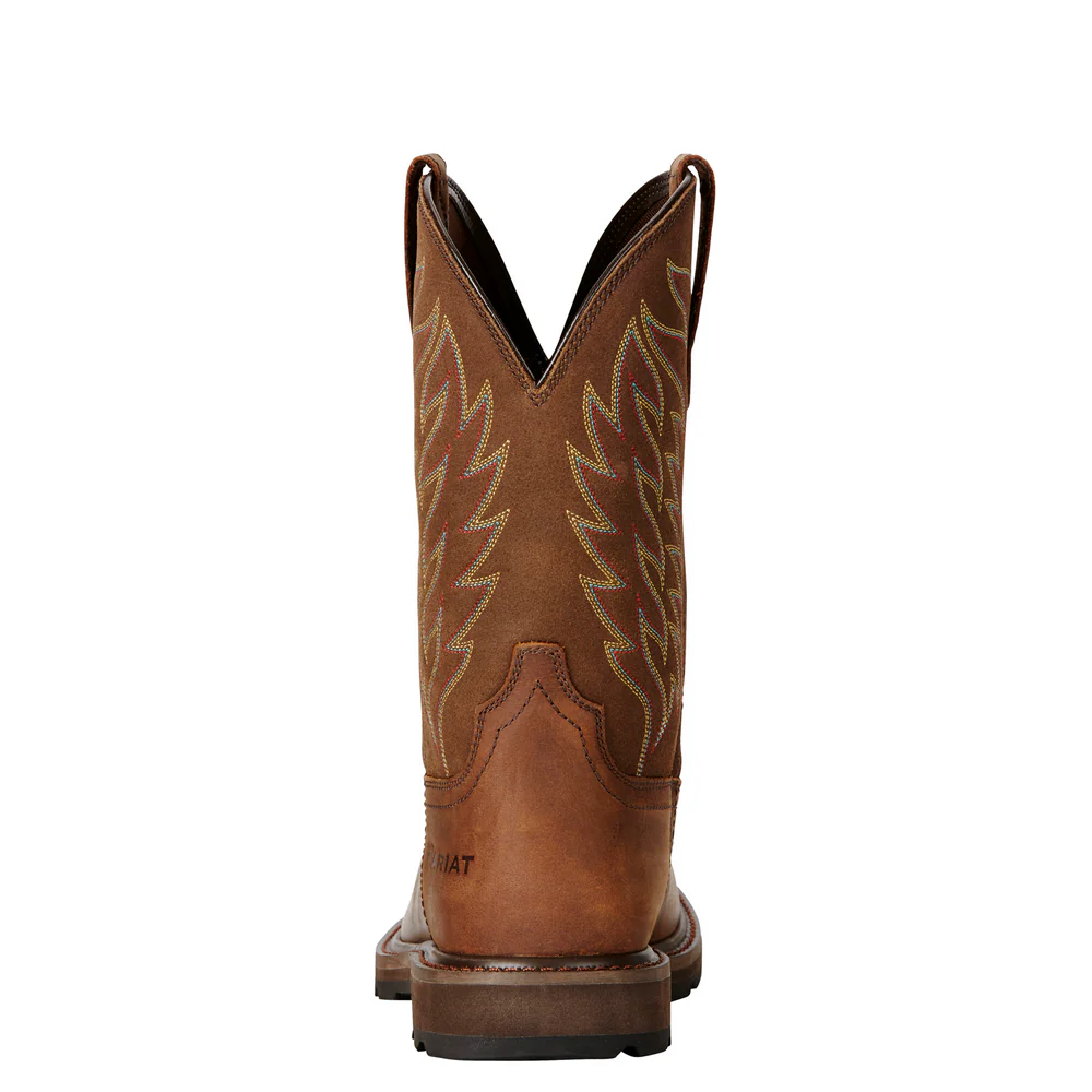 GROUNDBREAKER WIDE SQUARE TOE BOOT - 200-Brown | Ariat 10020059 - Image 3