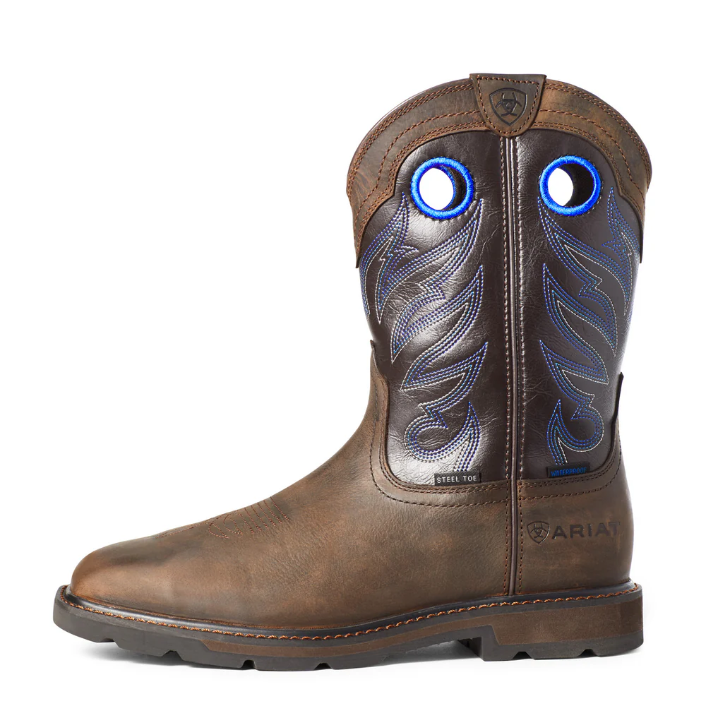 GROUNDWORK H2O WIDE SQUARE STEEL TOE BOOT - 200-Brown | Ariat 10034720 - Image 2