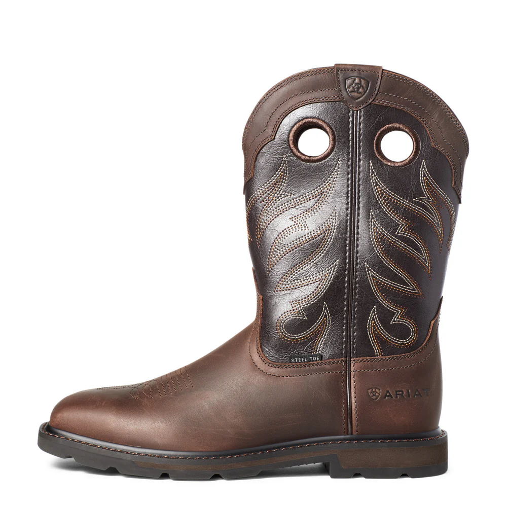 GROUNDWORK WIDE SQUARE STEEL TOE BOOT - 200-Brown | Ariat 10034717 - Image 2