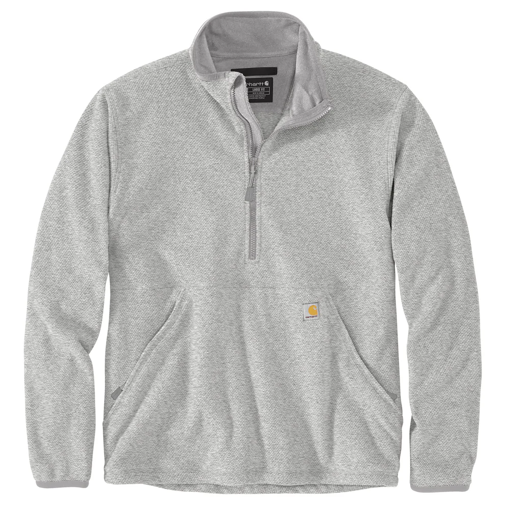Half-Zip Relaxed Fit Fleece Pullover - HGY-Heather Grey | Carhartt 106417