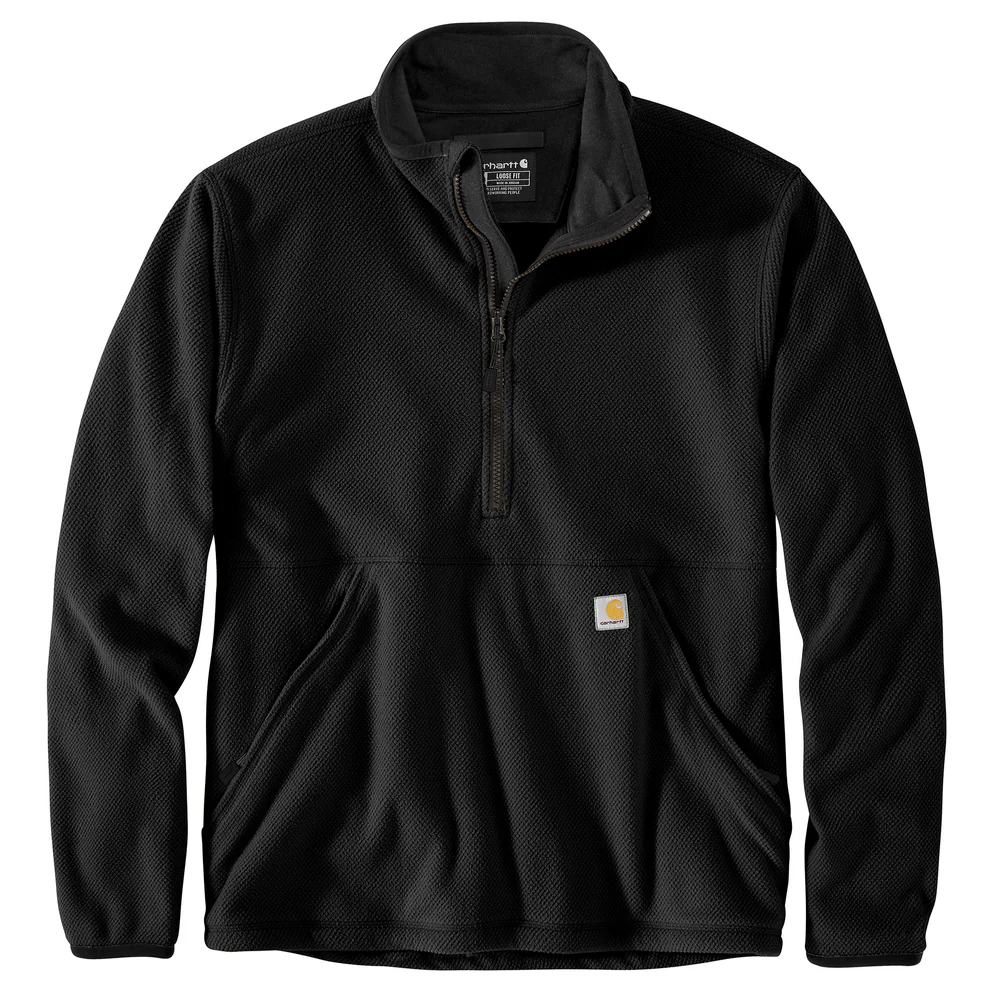 Half-Zip Relaxed Fit Fleece Pullover - N04-Black | Carhartt 106417