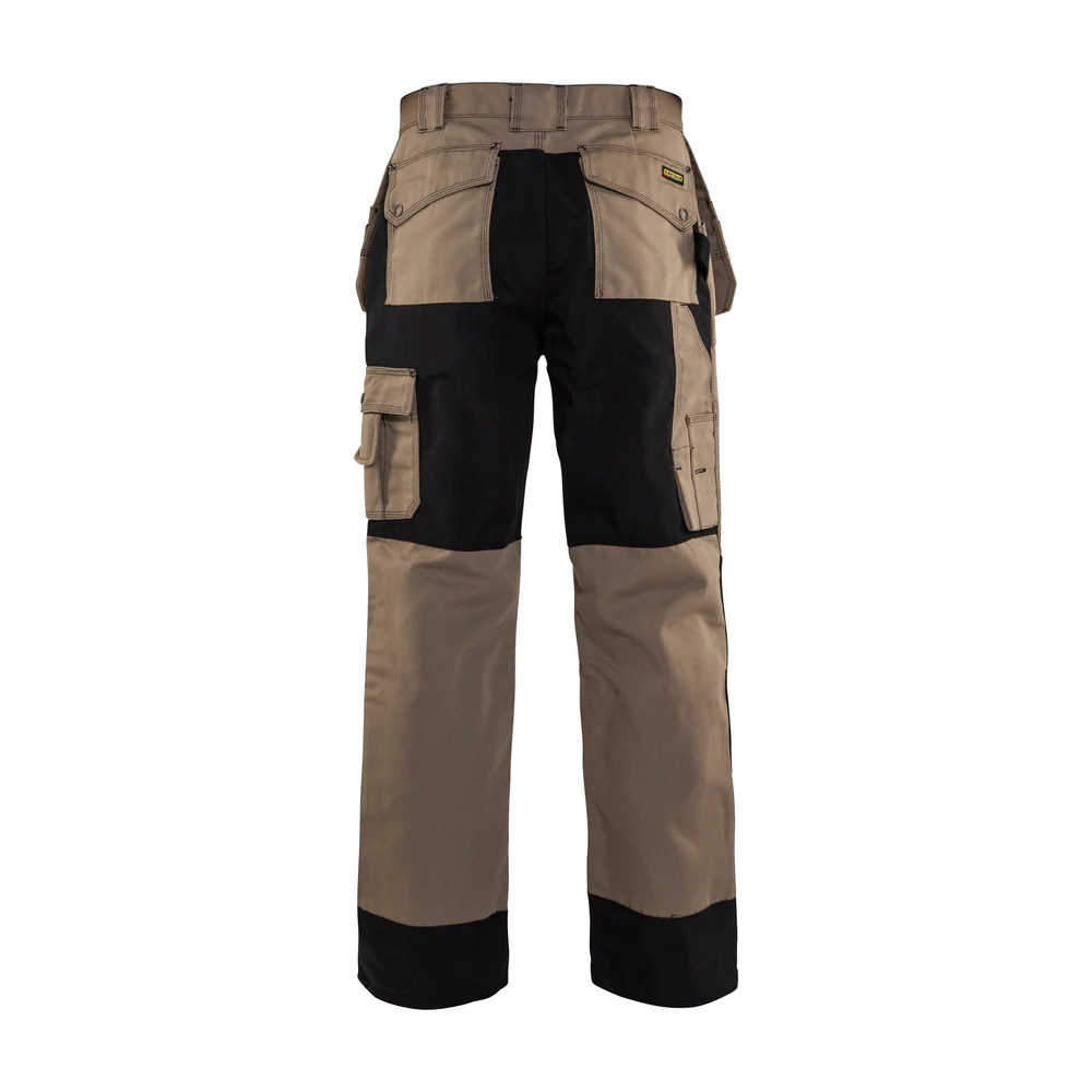 HEAVY WORKER PANTS - 2399-Khaki Black | Blaklader 16801380 - Image 2