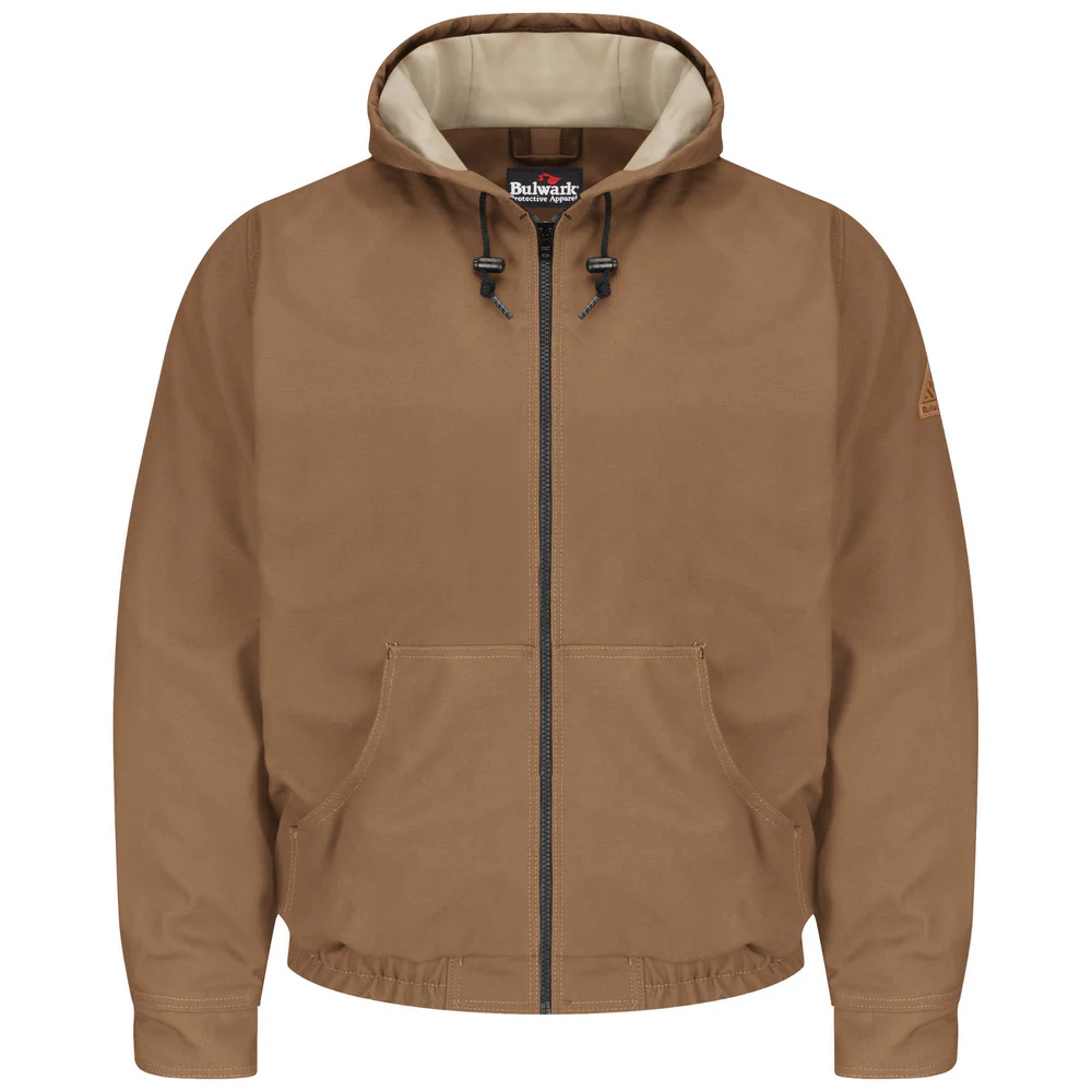 HEAVYWEIGHT BROWN DUCK FR HOODED JACKET - BD-Brown Duck | Bulwark JLH4