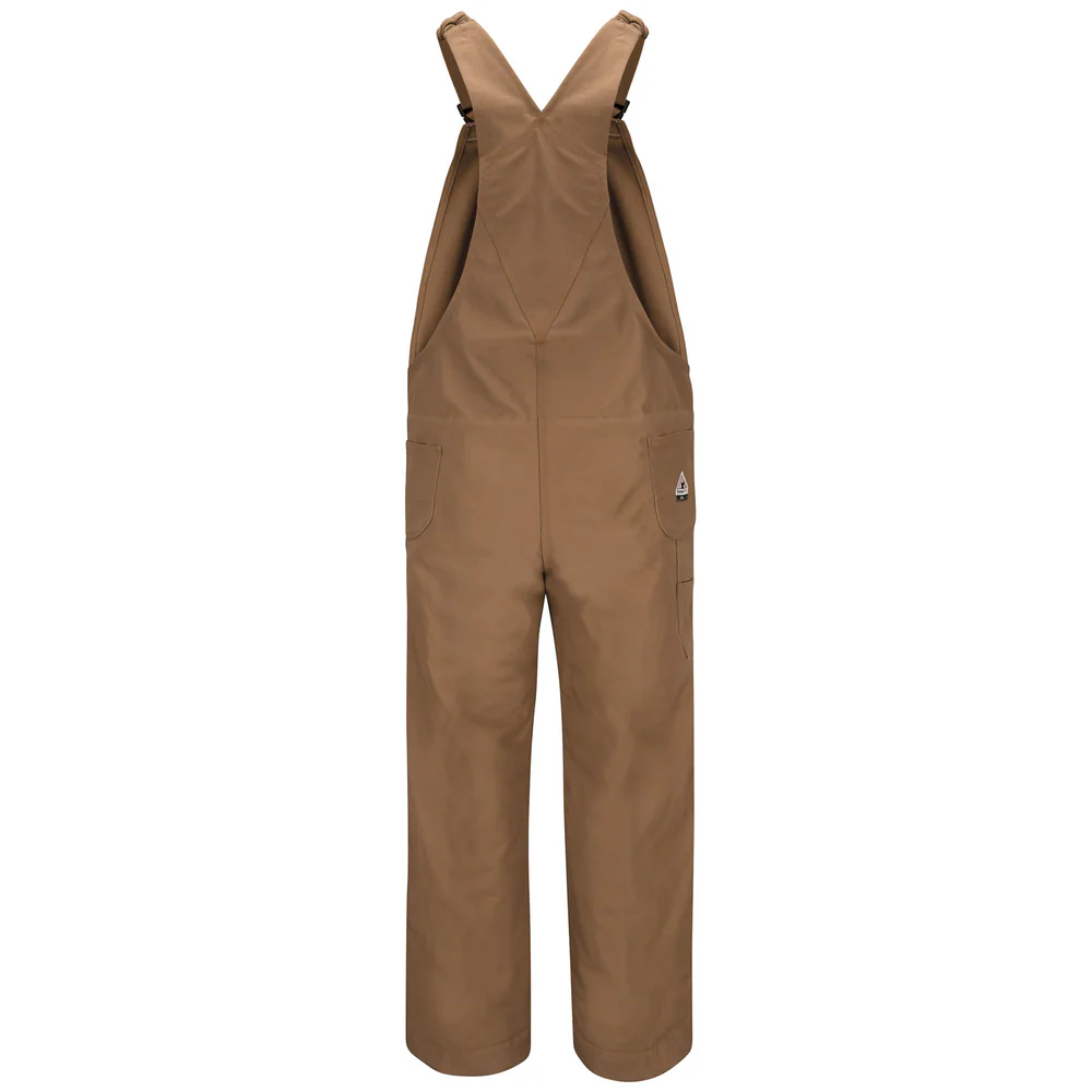 HEAVYWEIGHT FR BROWN DUCK BIB OVERALL WITH KNEE ZIP - BD-Brown Duck | Bulwark BLF6 - Image 2