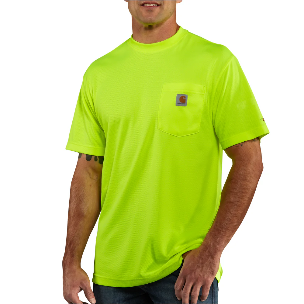 HI-VIS FORCE COLOR ENHANCED SHORT SLEEVE TEE - 323-Brite Lime | Carhartt 100493 - Image 3