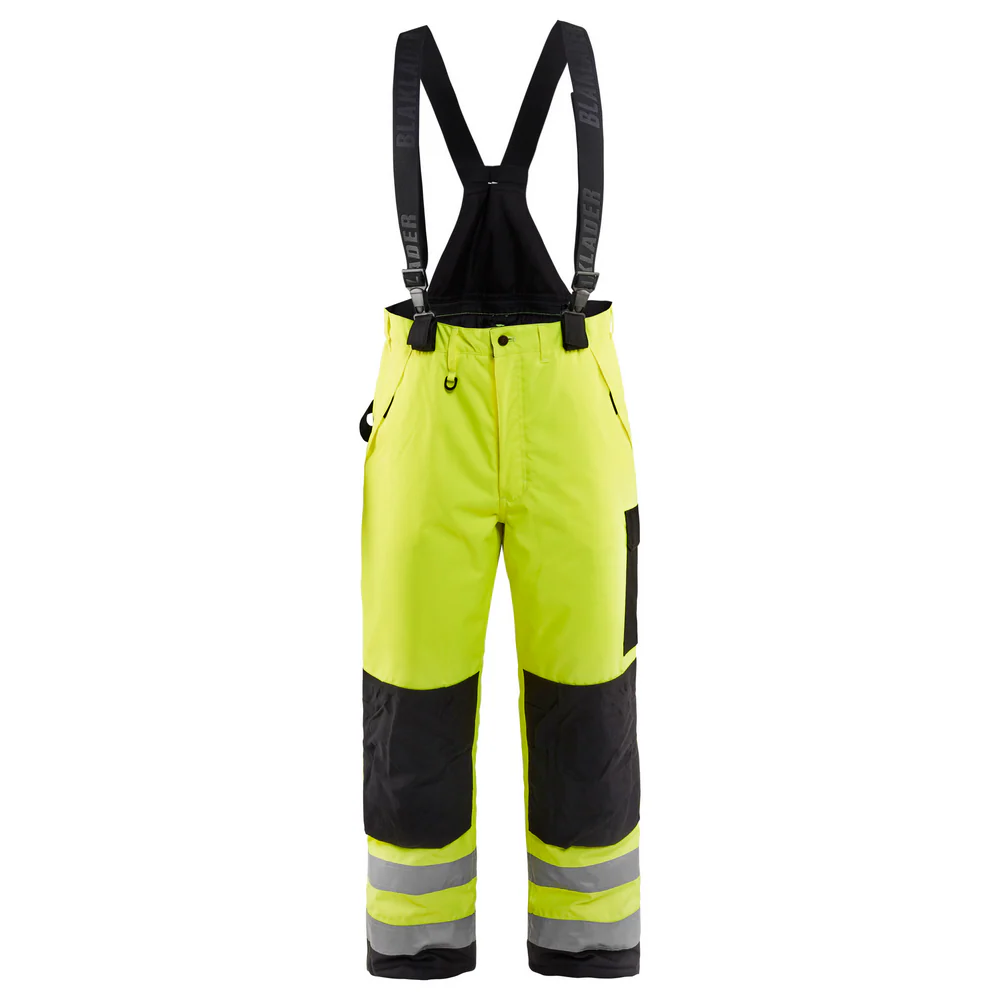 HI-VIS LINED SHELL PANTS - 3399-Yellow Black | Blaklader 16891977