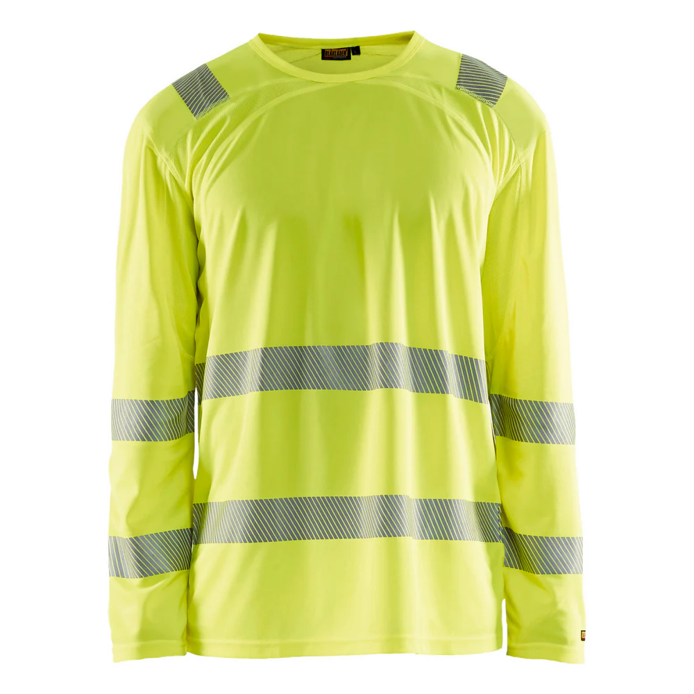 HI-VIS LONG SLEEVE T-SHIRT - 3300-Hi-Vis Yellow | Blaklader 34881011