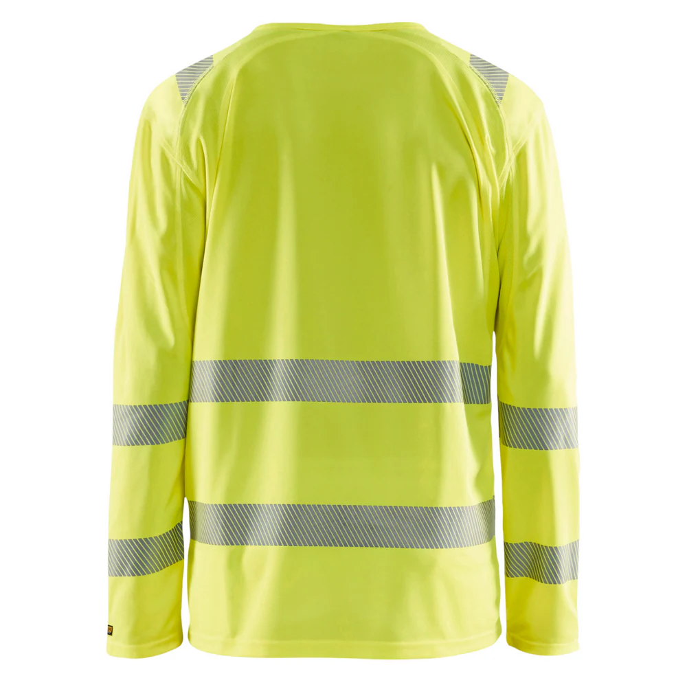 HI-VIS LONG SLEEVE T-SHIRT - 3300-Hi-Vis Yellow | Blaklader 34881011 - Image 2