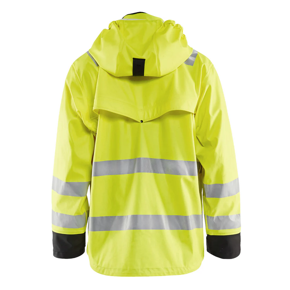 HI-VIS RAIN JACKET - 3399-Yellow Black | Blaklader 43122003 - Image 2